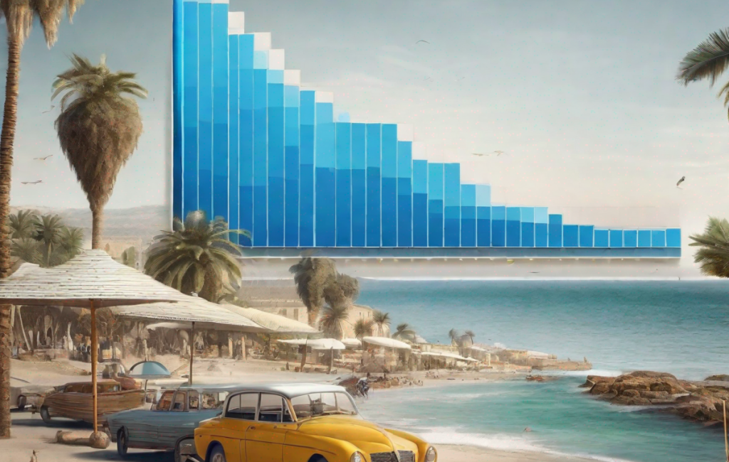 'Graphique montrant l'augmentation du tourisme à Nabeul et Hammamet'