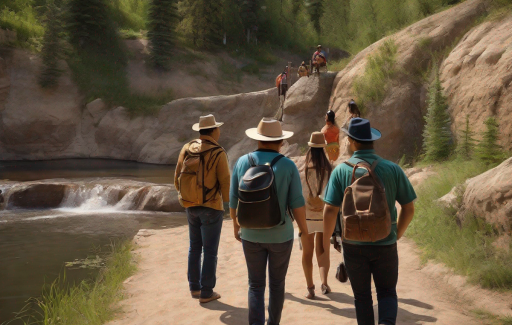 Touristes explorant la culture autochtone à Edmonton
