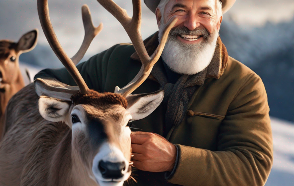 Henry Lemoine souriant, tenant des rênes, Grand Est