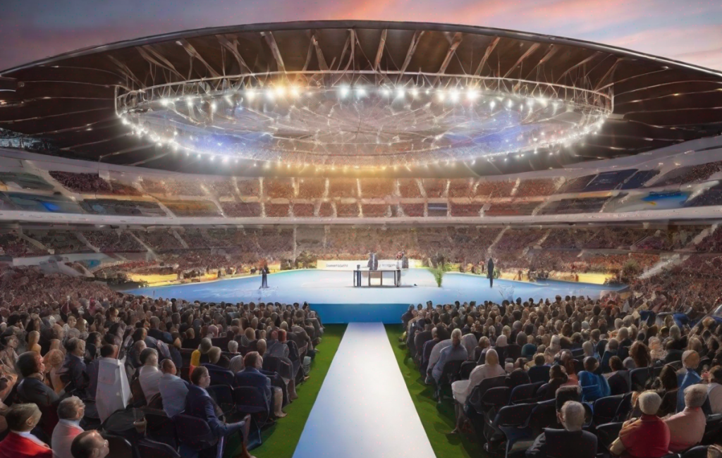 Cérémonie d'ouverture du premier Congrès international de tourisme sportif à Pau