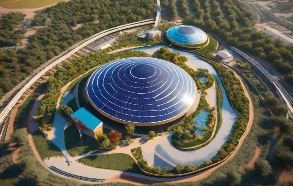 'Centrale solaire de PortAventura World symbolisant le tourisme durable'