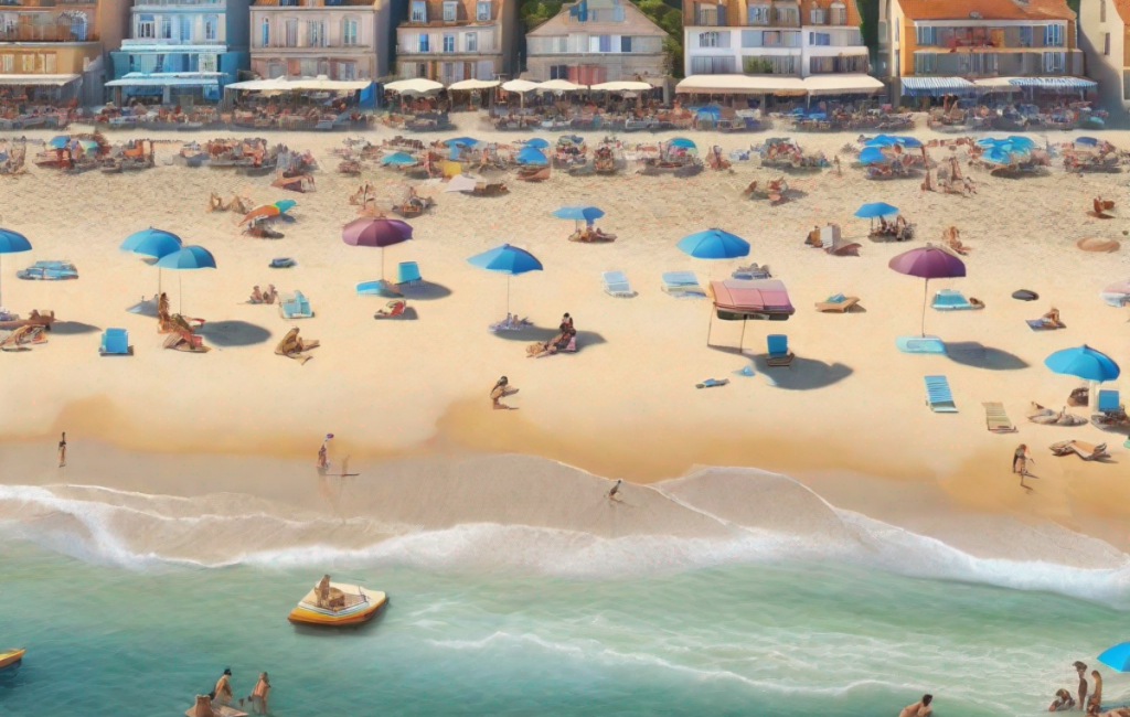 Plage bondée à Pornic en 2023, saison touristique mémorable