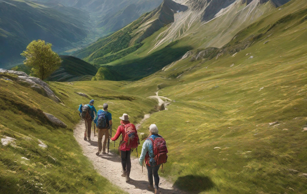 Randonneurs explorant des sentiers près de Lanobre