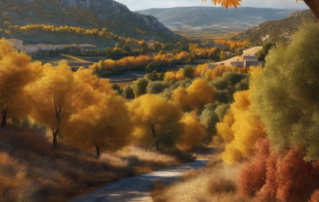 Paysage automnal de la Vallée de l'Hérault en 2023
