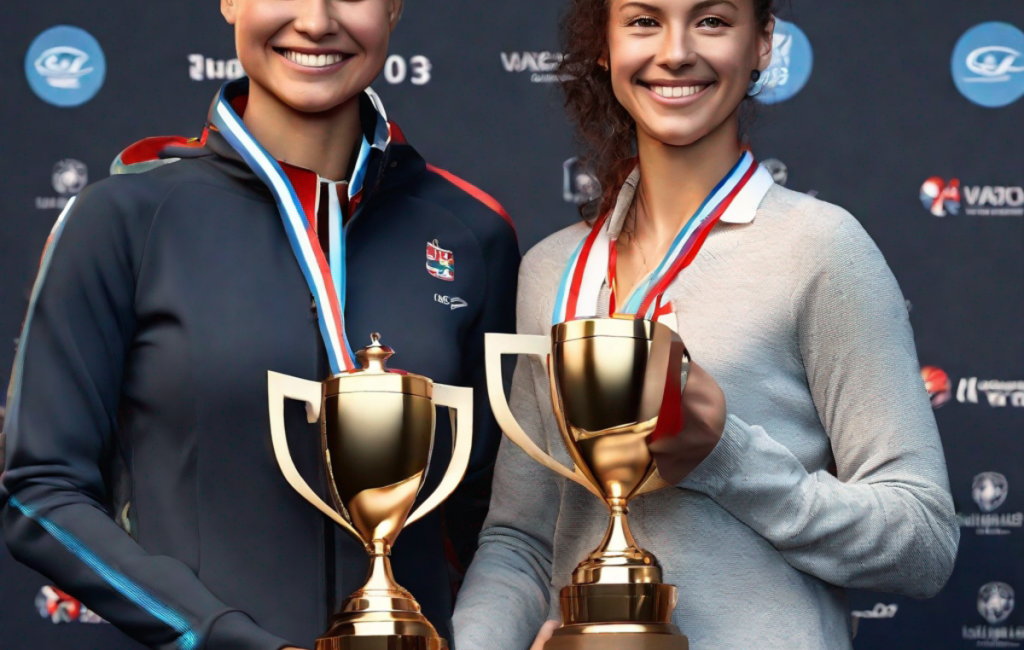 Gagnants souriants avec trophées au Québec 2023