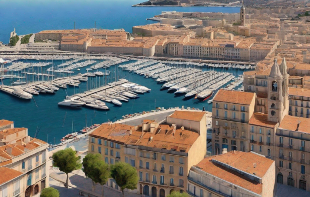 Marseille 2023 : panorama du Vieux-Port et touristes