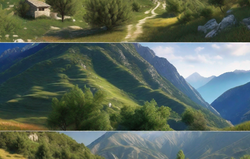 Vue panoramique des montagnes albanaises