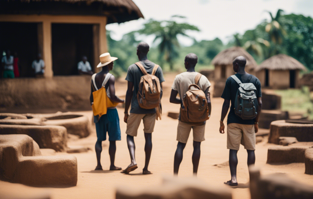 Touristes explorant des sites culturels en Guinée
