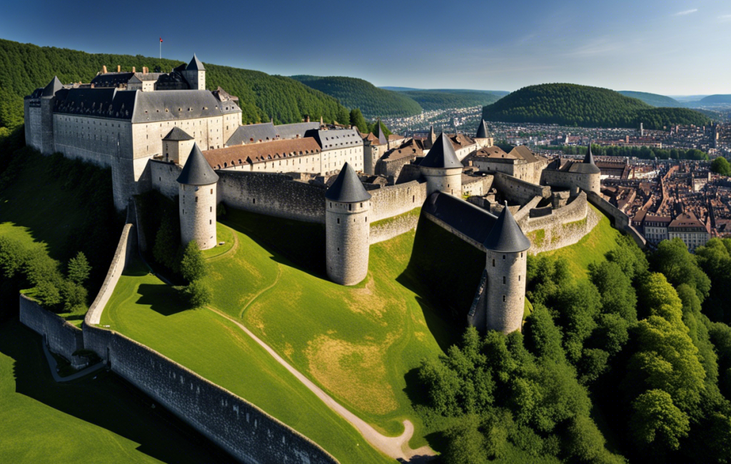Citadelle de Besançon vue aérienne