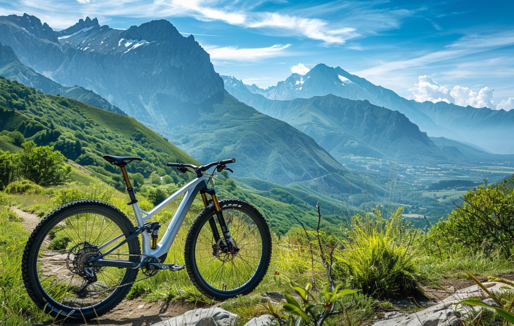 Alpes d'Huez avec skieurs en action
