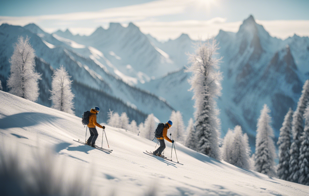 Paysage alpin avec skieurs profitant d'un environnement préservé