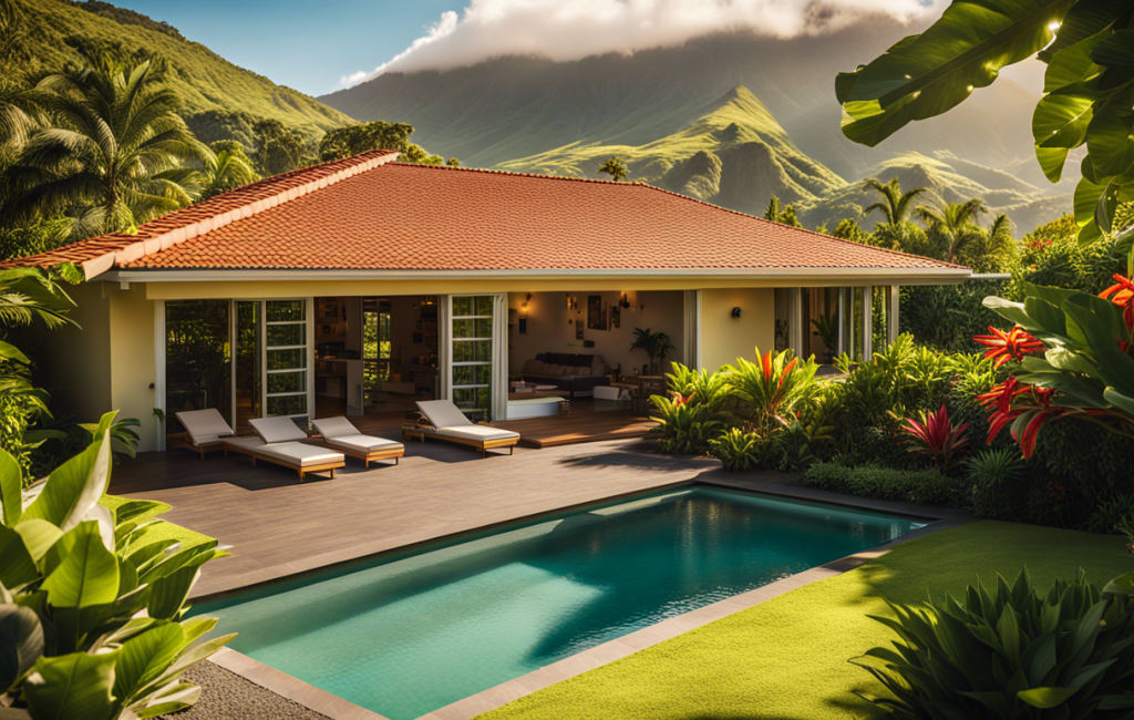 Maison typique à La Réunion avec jardin verdoyant