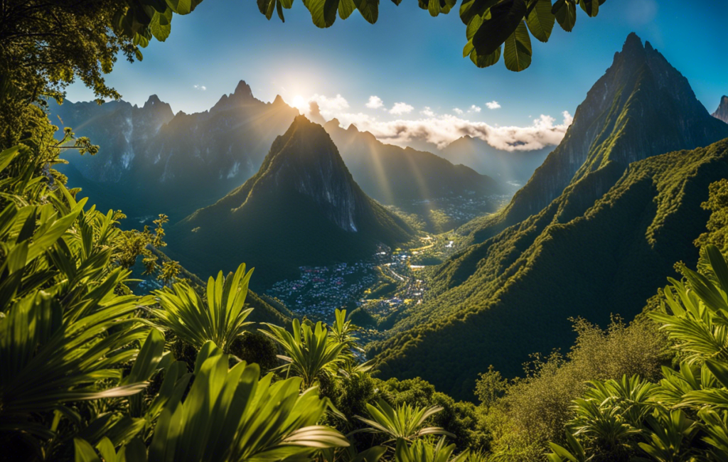 Vue panoramique sur Salazie à la Réunion