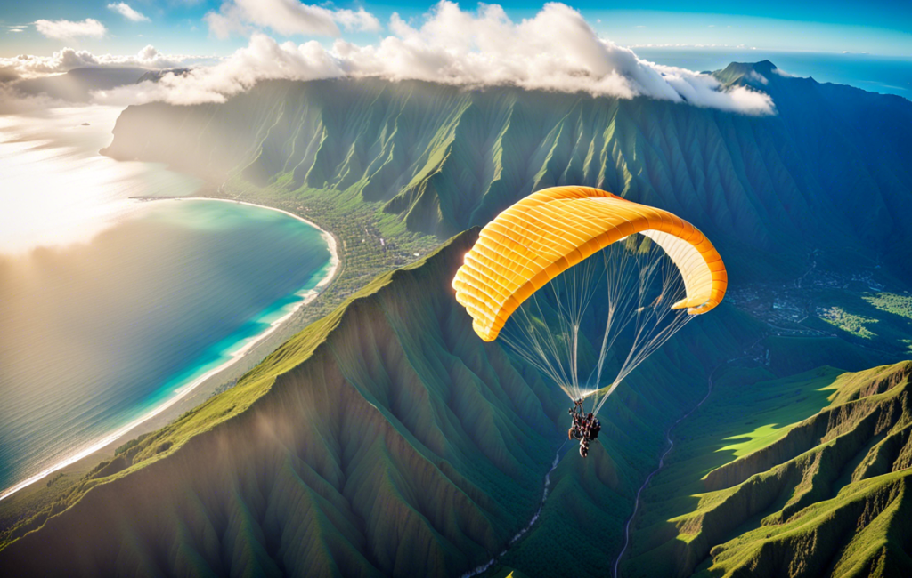 Saut en parachute au-dessus des paysages réunionnais