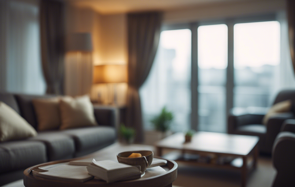 Une vue d'un appartement de tourisme accueillant