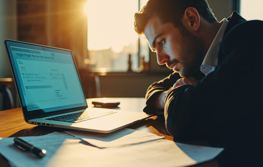 carte grise en cours de création sur un bureau