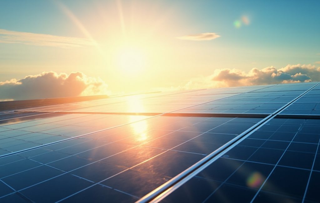 Installation de panneaux solaires sur un toit