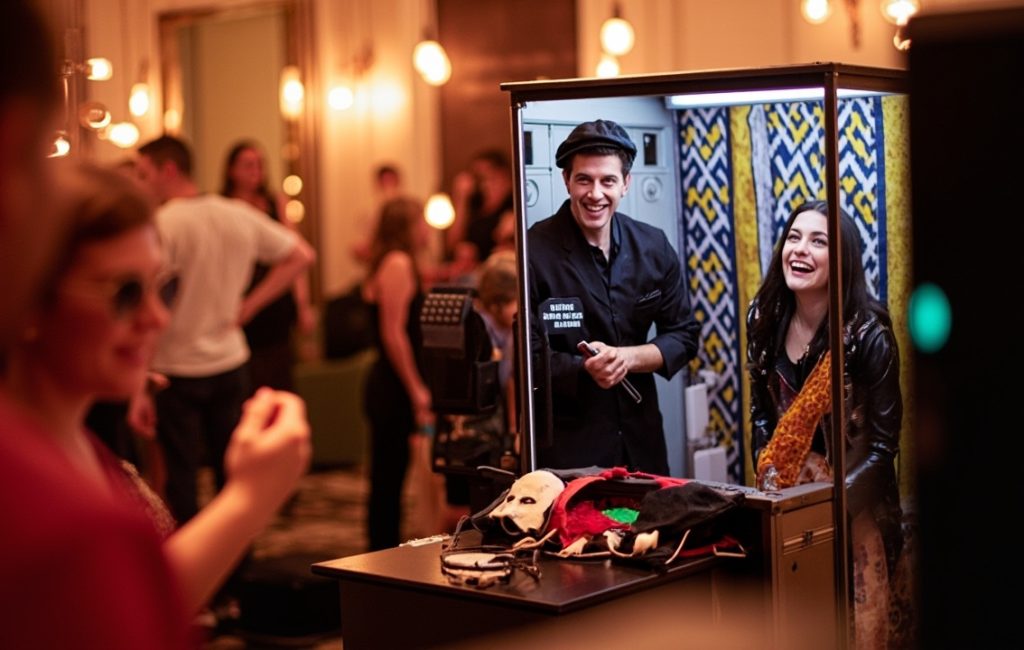 Cabine de photos avec affichage des tarifs