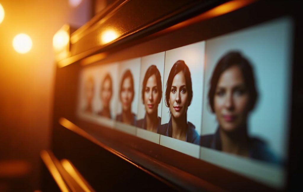 Photo d'identité réalisée dans un photomaton