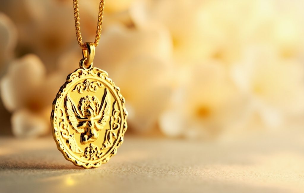 medaille de baptme pour un garon en argent