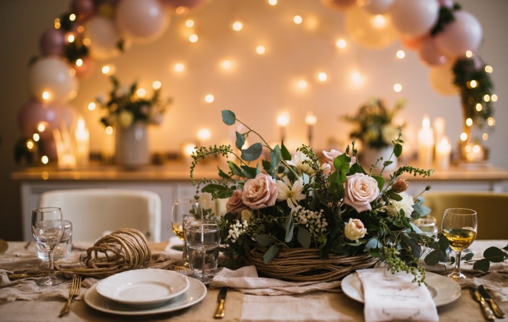 deco champetre pour un bapteme enchanteur